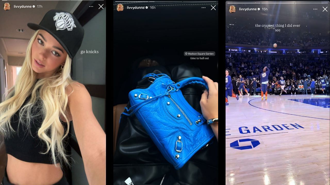 Screenshots of Dunne's Instagram stories (Image from - Instagram.com/@livvydunne IG Stories)